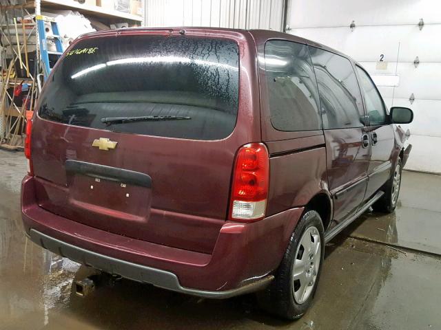 1GNDU23L66D190645 - 2006 CHEVROLET UPLANDER L MAROON photo 4