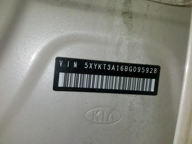 5XYKT3A16BG095928 - 2011 KIA SORENTO BA CREAM photo 10