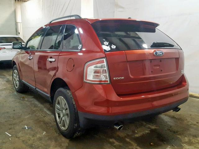 2FMDK48C87BB09117 - 2007 FORD EDGE SEL MAROON photo 3