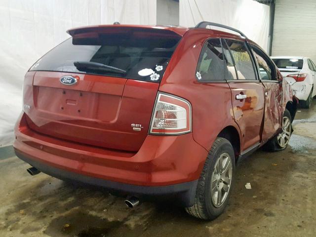 2FMDK48C87BB09117 - 2007 FORD EDGE SEL MAROON photo 4