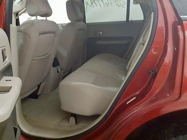 2FMDK48C87BB09117 - 2007 FORD EDGE SEL MAROON photo 6