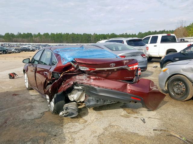 4T1BK1EBXEU108141 - 2014 TOYOTA AVALON BAS BURGUNDY photo 3