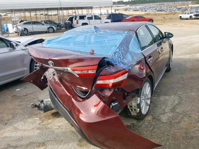 4T1BK1EBXEU108141 - 2014 TOYOTA AVALON BAS BURGUNDY photo 4