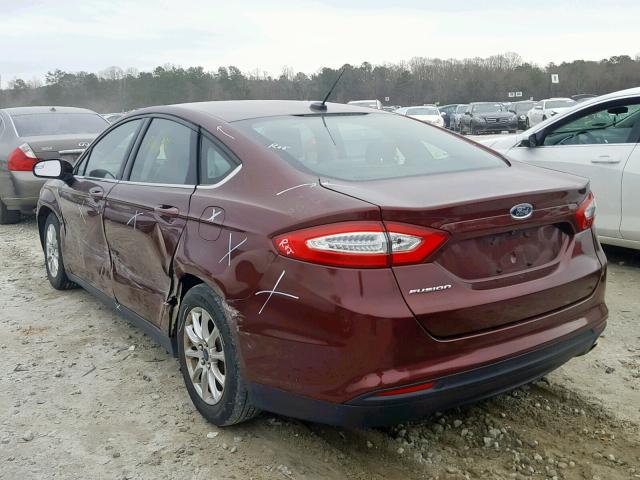 3FA6P0G72FR166818 - 2015 FORD FUSION S ORANGE photo 3