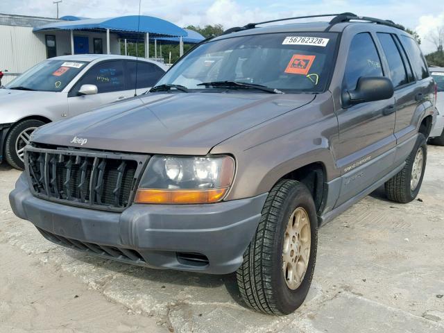 1J4GX48S71C672798 - 2001 JEEP GRAND CHER BROWN photo 2