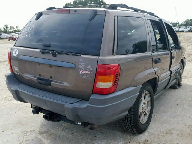 1J4GX48S71C672798 - 2001 JEEP GRAND CHER BROWN photo 4