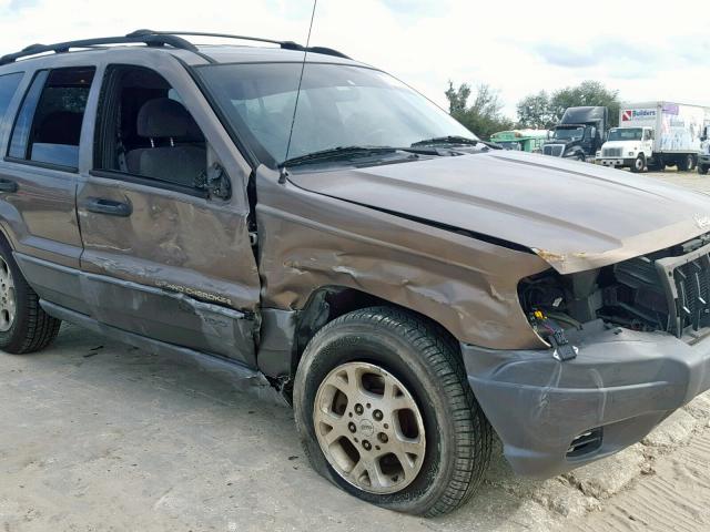 1J4GX48S71C672798 - 2001 JEEP GRAND CHER BROWN photo 9