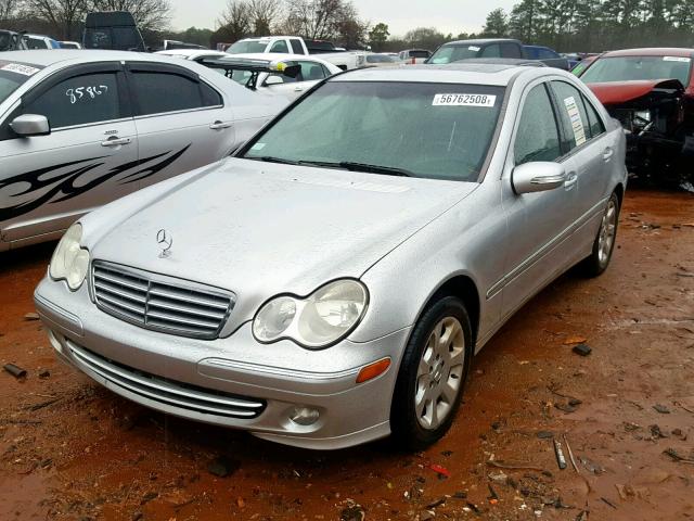 WDBRF81J85F712898 - 2005 MERCEDES-BENZ C 240 4MAT SILVER photo 2