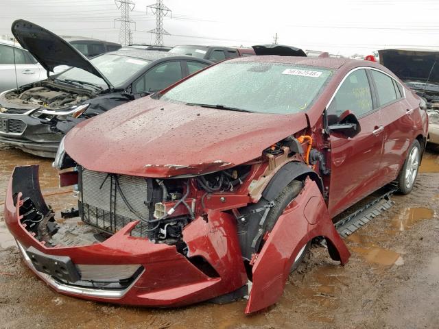 1G1RA6S53HU106746 - 2017 CHEVROLET VOLT LT MAROON photo 2