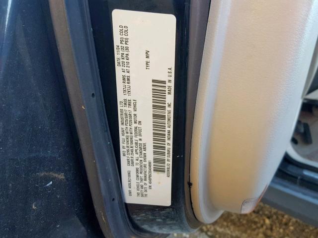 4S4BP85C554348961 - 2005 SUBARU LEGACY OUT BLACK photo 10