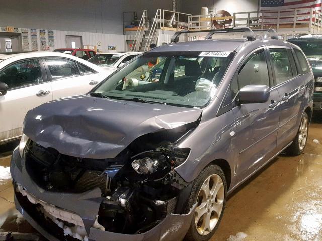 JM1CR293680312444 - 2008 MAZDA 5 GRAY photo 2