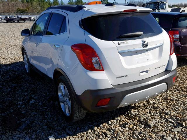 KL4CJASB6GB620360 - 2016 BUICK ENCORE WHITE photo 3