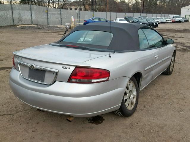 1C3EL75R35N503761 - 2005 CHRYSLER SEBRING GT SILVER photo 4