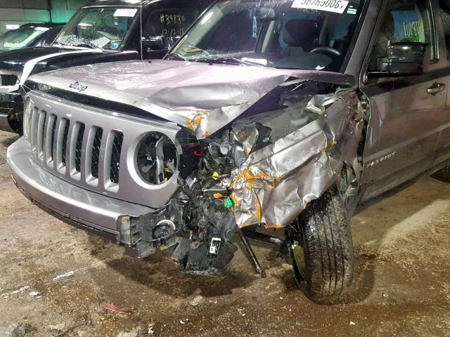 1C4NJRFB8DD119218 - 2013 JEEP PATRIOT LA GRAY photo 9