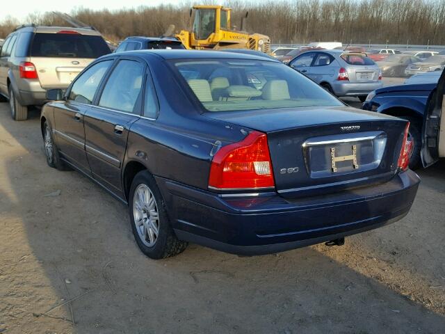 YV1TS59H641364298 - 2004 VOLVO S80 2.5T BLUE photo 3