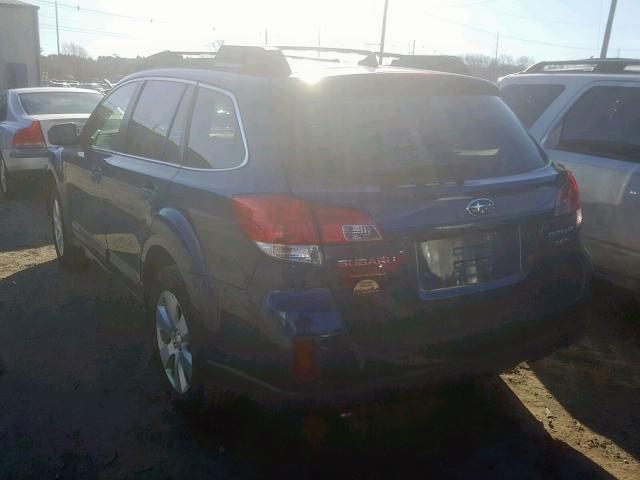 4S4BRDKC2B2340511 - 2011 SUBARU OUTBACK 3. BLUE photo 3