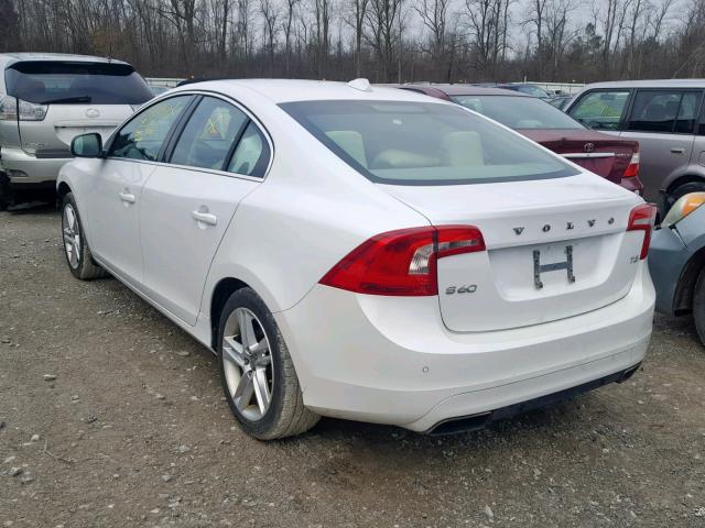 YV126MFB4F2304379 - 2015 VOLVO S60 PREMIE WHITE photo 3