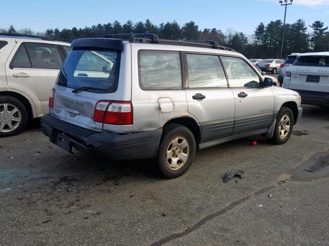 JF1SF63512H744783 - 2002 SUBARU FORESTER L SILVER photo 4