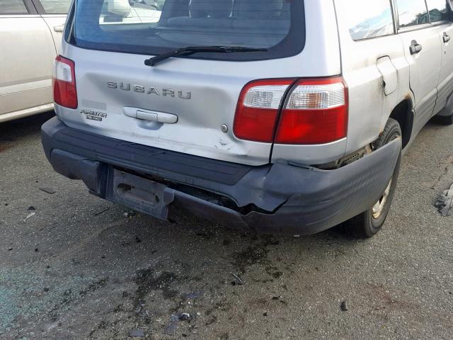 JF1SF63512H744783 - 2002 SUBARU FORESTER L SILVER photo 9