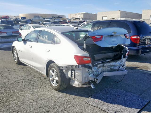 1G1ZB5STXJF241903 - 2018 CHEVROLET MALIBU LS SILVER photo 3