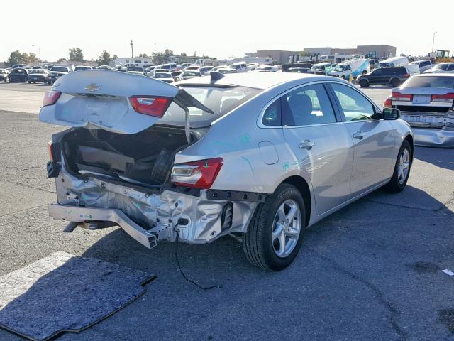 1G1ZB5STXJF241903 - 2018 CHEVROLET MALIBU LS SILVER photo 4