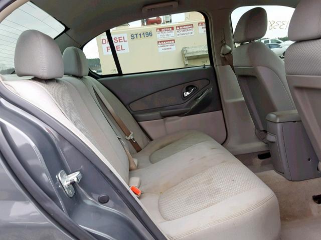 1G1ZS58F17F149833 - 2007 CHEVROLET MALIBU LS GRAY photo 6