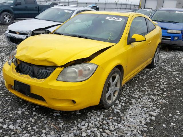 1G2AN15B477103353 - 2007 PONTIAC G5 GT YELLOW photo 2