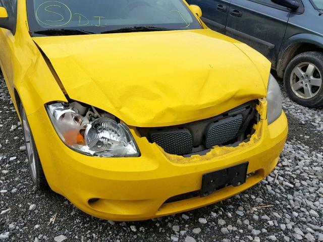 1G2AN15B477103353 - 2007 PONTIAC G5 GT YELLOW photo 9