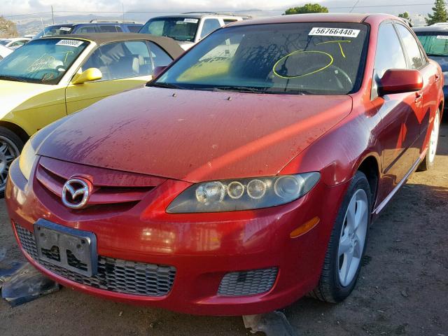 1YVHP80C575M08721 - 2007 MAZDA 6 RED photo 2