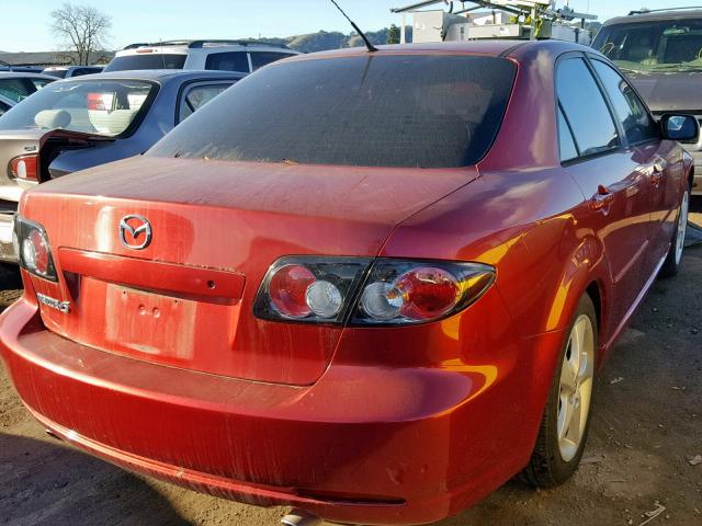 1YVHP80C575M08721 - 2007 MAZDA 6 RED photo 4