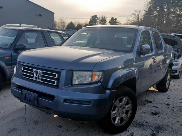 2HJYK16586H514314 - 2006 HONDA RIDGELINE BLUE photo 2