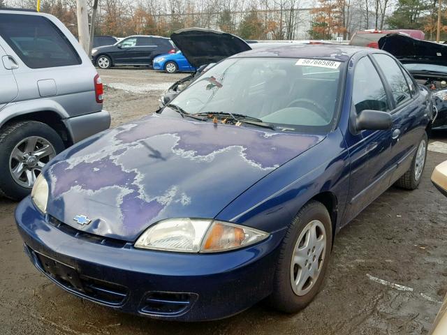 1G1JF524627146339 - 2002 CHEVROLET CAVALIER L BLUE photo 2