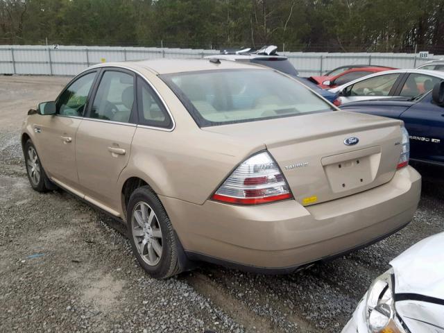 1FAHP24WX8G157892 - 2008 FORD TAURUS SEL GOLD photo 3