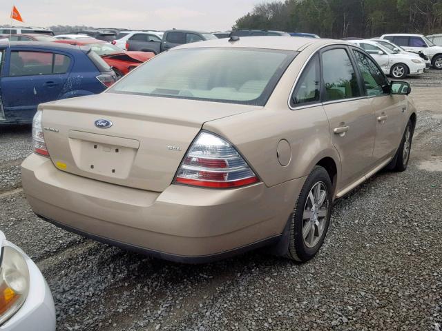 1FAHP24WX8G157892 - 2008 FORD TAURUS SEL GOLD photo 4