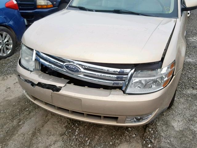 1FAHP24WX8G157892 - 2008 FORD TAURUS SEL GOLD photo 9