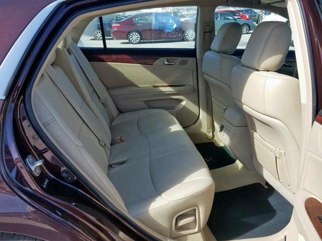 4T1BK3DBXBU413972 - 2011 TOYOTA AVALON BAS BURGUNDY photo 6