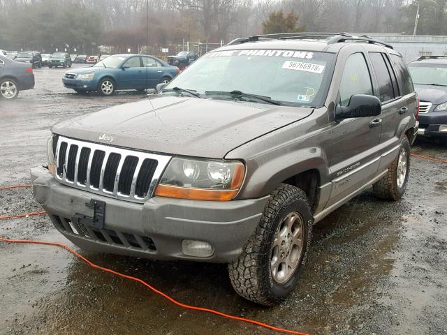 1J4GW48S5YC306657 - 2000 JEEP GRAND CHER GRAY photo 2