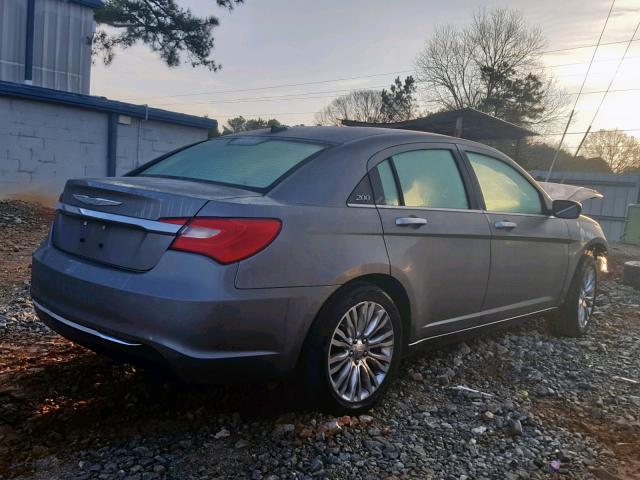 1C3CCBCB9CN284558 - 2012 CHRYSLER 200 LIMITE GRAY photo 4