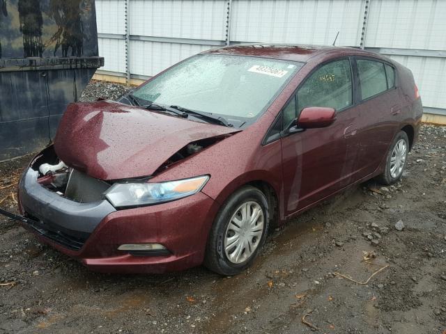 JHMZE2H56BS009120 - 2011 HONDA INSIGHT LX BURGUNDY photo 2