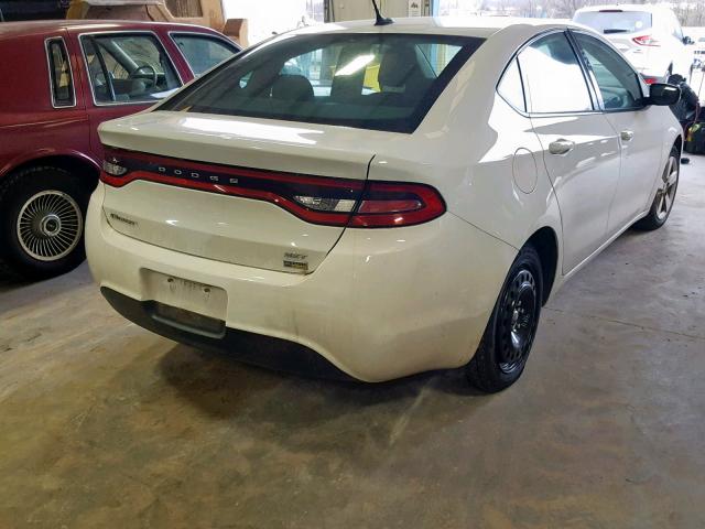 1C3CDFBA5GD652517 - 2016 DODGE DART SXT WHITE photo 4