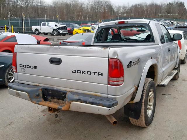 1D7HG32K24S560049 - 2004 DODGE DAKOTA SPO GRAY photo 4