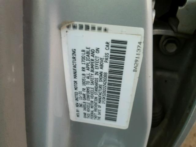 1Y1SK52822Z426088 - 2002 CHEVROLET GEO PRIZM ბეჟი ფოტო 10