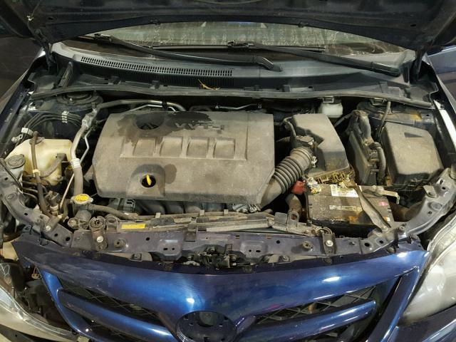 2T1BU4EE4BC697125 - 2011 TOYOTA COROLLA S BLUE photo 7