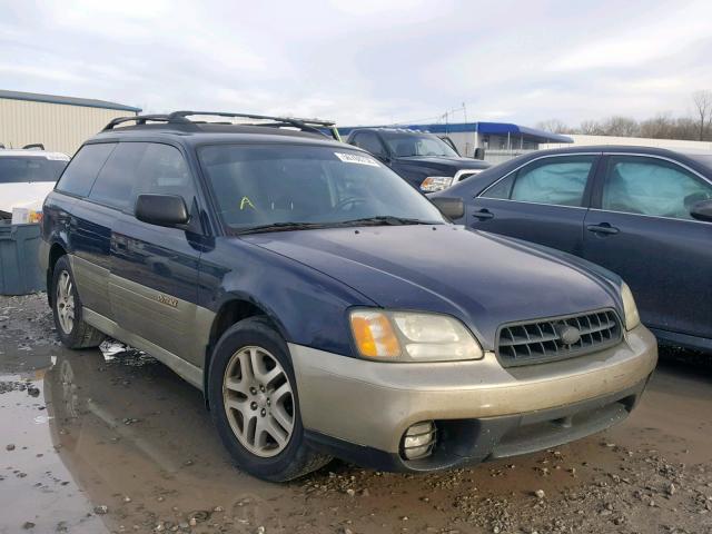 4S3BH675837631631 - 2003 SUBARU LEGACY OUT BLUE photo 1