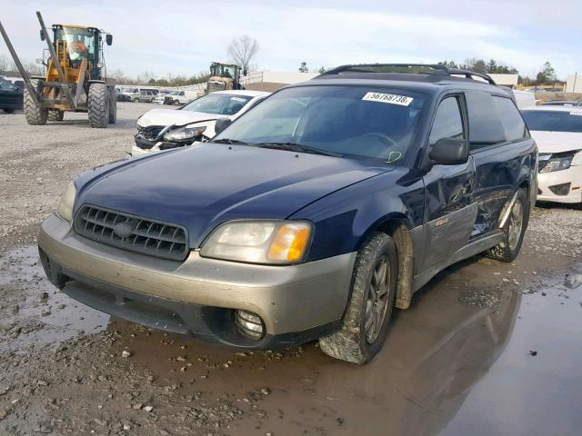 4S3BH675837631631 - 2003 SUBARU LEGACY OUT BLUE photo 2