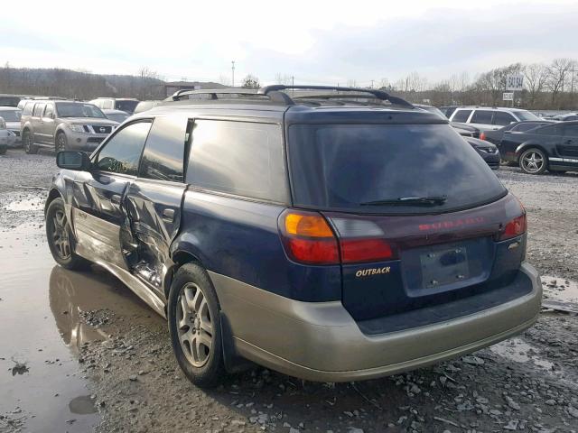 4S3BH675837631631 - 2003 SUBARU LEGACY OUT BLUE photo 3