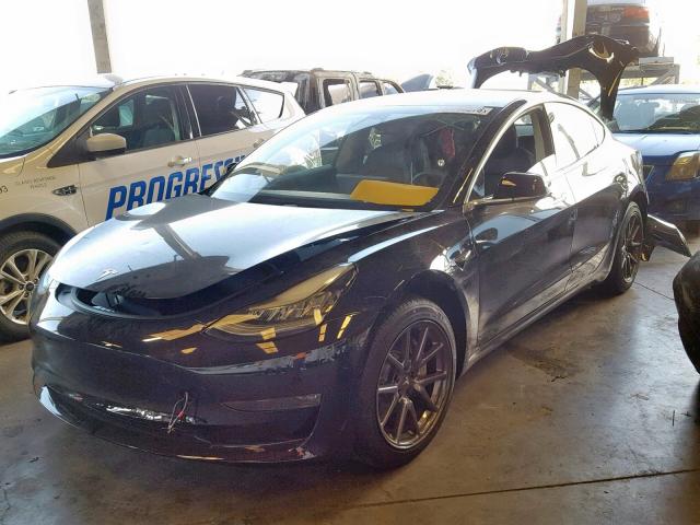 5YJ3E1EB5JF099125 - 2018 TESLA MODEL 3 BLACK photo 2