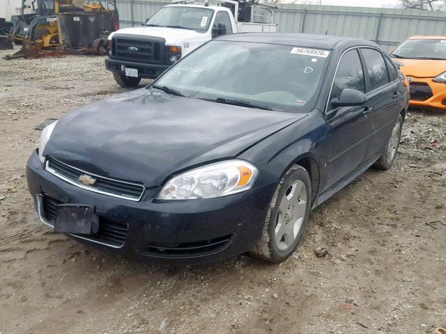 2G1WV58K381338824 - 2008 CHEVROLET IMPALA 50T BLACK photo 2