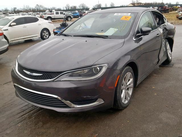 1C3CCCAB8FN589076 - 2015 CHRYSLER 200 LIMITE CHARCOAL photo 2