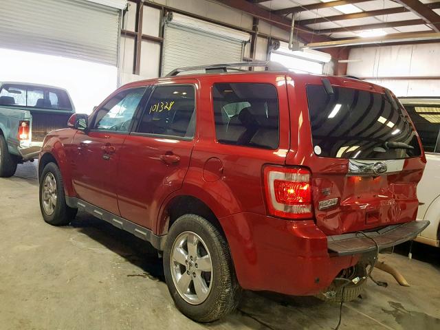 1FMCU0E70CKA89628 - 2012 FORD ESCAPE LIM RED photo 3